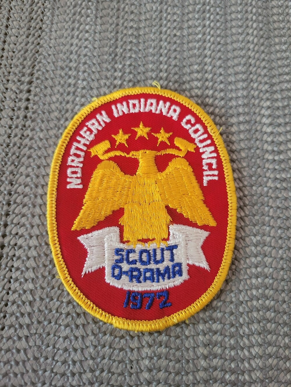 Boy Scouts Northern Indiana Council 1972 SCOUT O RAMA Embroidered Sew On Patch